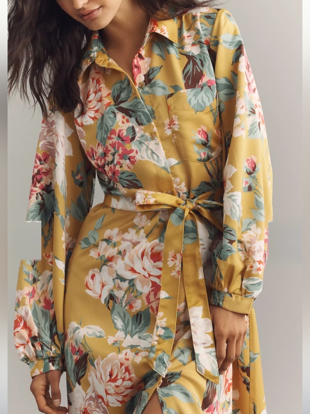 Mona Silken Maxi Shirtdress - Picture 2 of 3